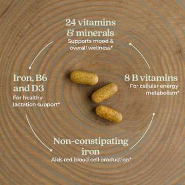 New Chapter, Postnatal Vitamins Lactation Supplement, Complete Multivitamin with Fermented Vitamin D3 + B Vitamins, Made with Organic Vegetables & Herbs, Non-GMO Ingredients, 96 Count