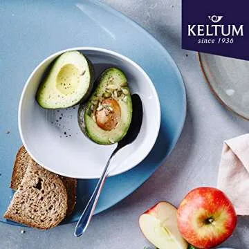 Keltum Cotton White Glazed Stoneware Serving Bowls, Set of 2, 6.3-inch diameter