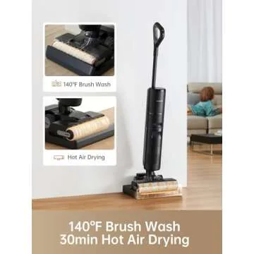 DREAME H13 Pro Wet Dry Vacuum Cleaner, Smart Floor Cleaner Vacuum Mop for Hard Floors, 140°F Brush ...