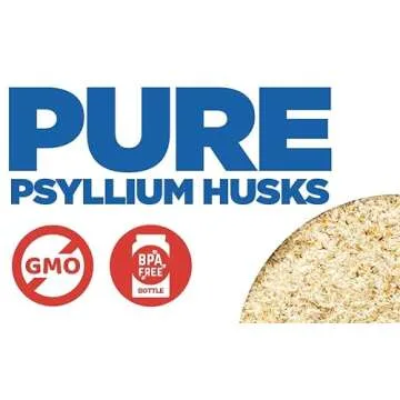 Yerba Prima Organic Psyllium Whole Husks 12 oz - Natural Dietary Fiber Supplement, Non GMO, Gluten Free, Keto and Vegan Friendly for Regularity Support, Unflavored