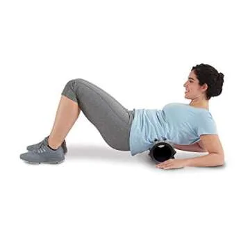 Planet Fitness Muscle Massager Foam Roller for Deep Tissue Massage, Back, Trigger Point Therapy, Grey 13"