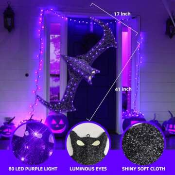 EAMBRITE Halloween Window Lights with 80 LED Lights