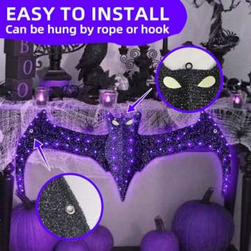 EAMBRITE Halloween Window Lights with 80 LED Lights