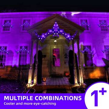 EAMBRITE Halloween Window Lights with 80 LED Lights