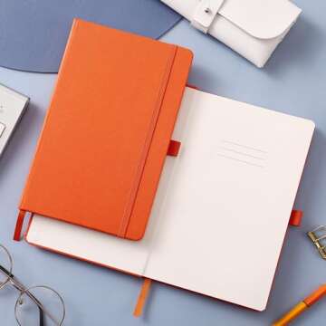 WORPICE Stylish Faux Leather Notebook Journal - 128 Pages