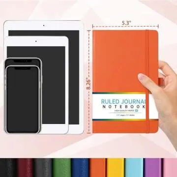 WORPICE Stylish Faux Leather Notebook Journal - 128 Pages