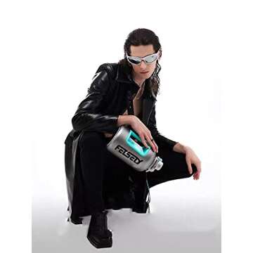 Stylish FEISEDY Futuristic Wrap Around Sunglasses