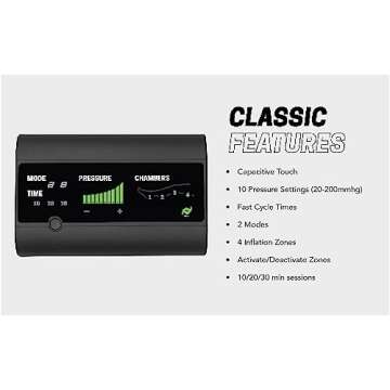 Rapid Reboot Complete Package: Compression Boot, Arm, Hip, & Pump. Sequential air Compression Therapy for Improved Circulation and Workout Recovery for Athletes. (L Boots, LRG HIPS, LNG arms)