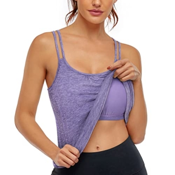 BLEVONH Women’s Yoga Tank Top with Built-in Bra