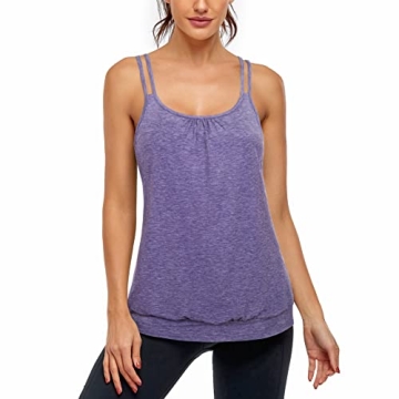 BLEVONH Women’s Yoga Tank Top with Built-in Bra