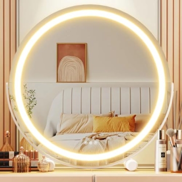 Gvnkvn 18" LED Makeup Mirror with Touch Control and Lights