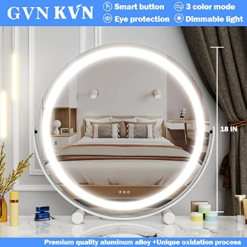 Gvnkvn 18" LED Makeup Mirror with Touch Control and Lights