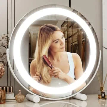 Gvnkvn 18" LED Makeup Mirror with Touch Control and Lights