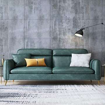 Osring 4 Inch Furniture Table Legs Golden, Steel Round Tapered Modern Sofa Feet, Straight Metal Furniture Legs Hardware for Cabinet and Couch, 4 Pack