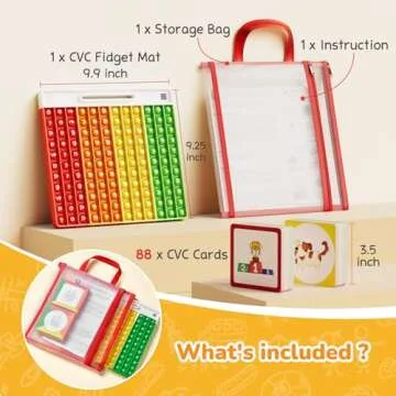 CVC Word Games,Learn to Read in Weeks,Multisensory Reading & Phonics Game Ideal for Pre Kinderarten to 1st Grade-Homeschool Supplies-with 88 CVC Cards