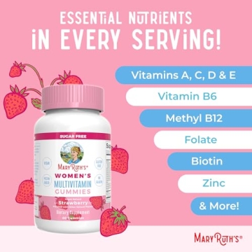 MaryRuth Organics Multivitamin for Women 14 | Women's Multivitamin Gummies | Immune Support Daily Women's Multivitamin | Skin Health | Sugar Free | Vegan | Non-GMO | 60 Count