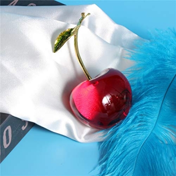 Waltz&F Crystal Red Cherry Collectible Figurines Home Office Party Decoration (single)