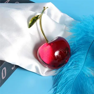 Waltz&F Crystal Red Cherry Collectible Figurines Home Office Party Decoration (single)