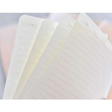 3 Pack Travel Journal Notebook for Travelers or School - Kraft Brown Soft Cover - 5.5” x 8.25” - 96 Ruled Pages/48 Sheets