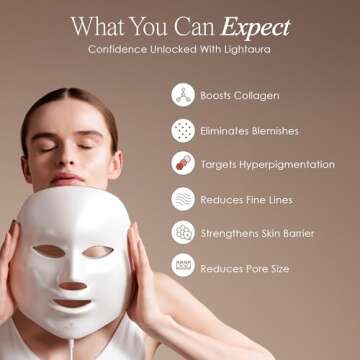 Project E Beauty LightAura LED Face Mask | 7 Colors for Skincare Transformation