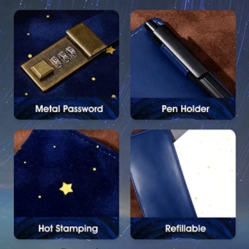 Elegant CAGIE Velvet Diary with Lock for Secure Journaling