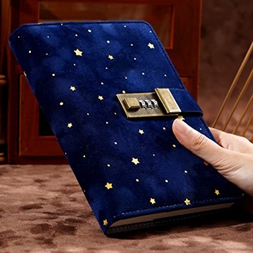 Elegant CAGIE Velvet Diary with Lock for Secure Journaling