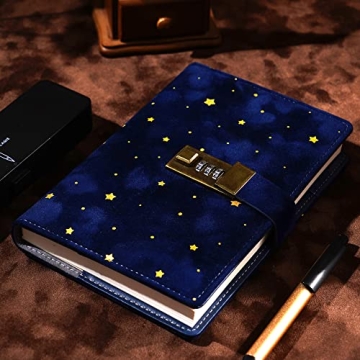 Elegant CAGIE Velvet Diary with Lock for Secure Journaling