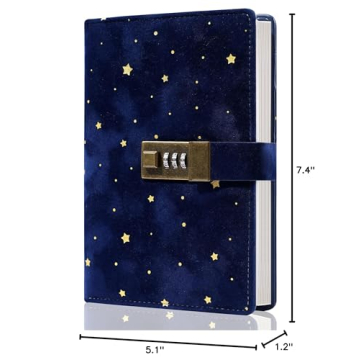 Elegant CAGIE Velvet Diary with Lock for Secure Journaling