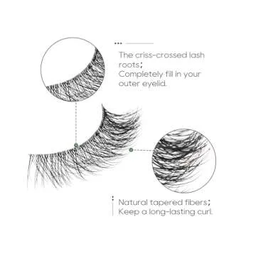 False Eyelashes Fluffy False Lashes Wispy Natural Lashes 3D Faux Mink Lashes 7 Pairs Jiocolor Volume Eye Lashes DJ-20