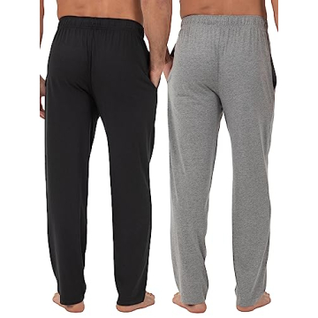 Fruit of the Loom Men's Jersey Knit Sleep Pants 2-Pack