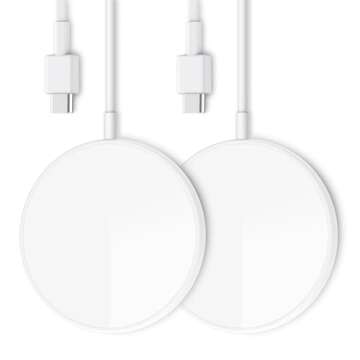 COKOEYE Wireless Charger 2-Pack for iPhone Wireless Charger Pad, Max Fast Wireless Phone Charger for...