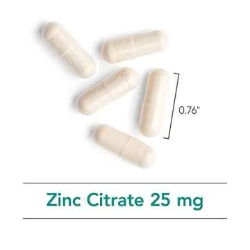 Nutricology Zinc Citrate 25mg for Immune and Cognitive Support