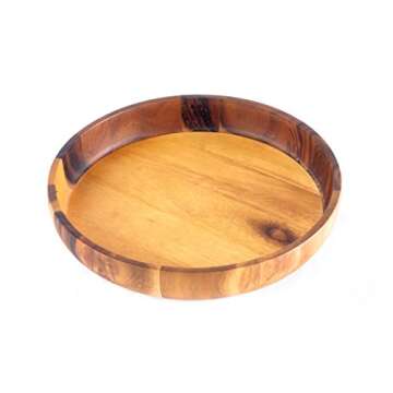 Falin & Lenin 14" Wooden Serving Plate - Handcrafted Acacia Wood Tray