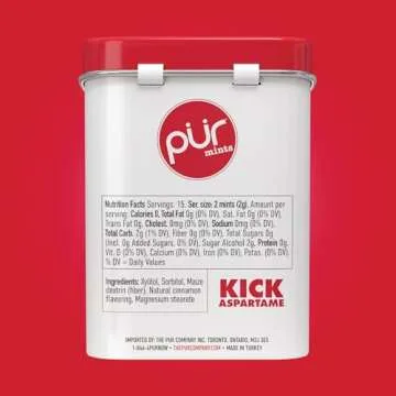 PUR Mints | Aspartame Free Mints | Made with Xylitol | Sugar Free, Vegan, Gluten Free & Keto Friendly | Natural Cinnamon Flavored Mints, 30 Pieces (Pack of 2)