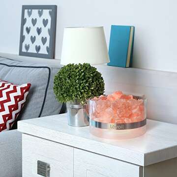 LEVOIT Aria Himalayan Salt Lamp, Pink Rock Large Crystal Natural Himilian Gift Night Light (ETL Certified) Touch Dimmer, 8.5lbs