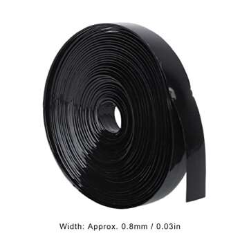 Hair Extensions Tape in Human Hair,9mm Width Hair Extensions Tape Roll,Black Keratin Glue Strip Tape Hair Extensions,Strong Adhesion Long Lasting Hair Wig Tape for Home and Hair salons