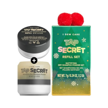 I DEW CARE Biotin Dry Shampoo Powder Limited Edition - Tap Secret Refill Set | Korean Black Ginseng,...