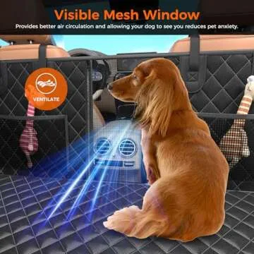 Hard Bottom Hold 400lbs Dog Car Seat Cover for Back Seat, 7 Layer Material Sturdy Waterproof Back Seat Extender for Dogs Increase Space 40%, Thickened Comfortable Dog Car Seat Cover for Car SUV