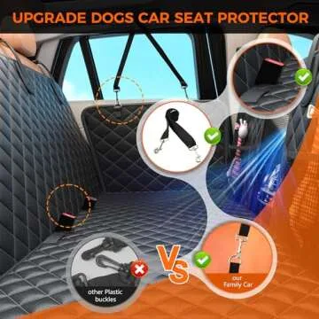Hard Bottom Hold 400lbs Dog Car Seat Cover for Back Seat, 7 Layer Material Sturdy Waterproof Back Seat Extender for Dogs Increase Space 40%, Thickened Comfortable Dog Car Seat Cover for Car SUV
