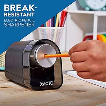 X-ACTO XLR Electric Pencil Sharpener, Black (ELM1818X)