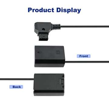Alvin's Cables NP FZ100 Dummy Battery to D-tap Coiled Power Cable