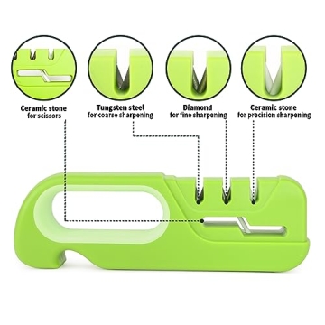 Mdlienosem Knife Sharpener - 4-in-1 Kitchen Tool