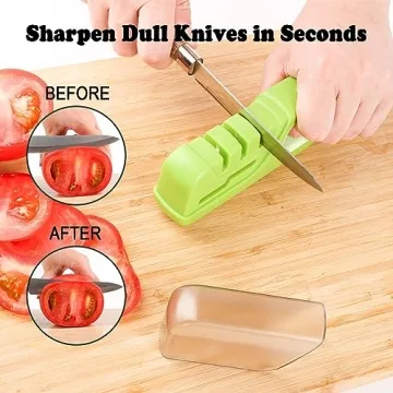 Mdlienosem Knife Sharpener - 4-in-1 Kitchen Tool
