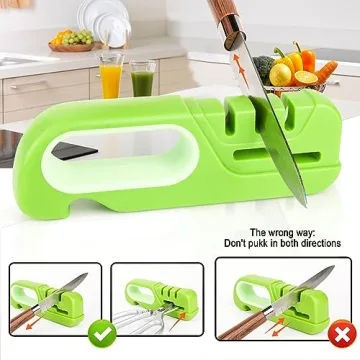 Mdlienosem Knife Sharpener - 4-in-1 Kitchen Tool