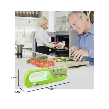 Mdlienosem Knife Sharpener - 4-in-1 Kitchen Tool