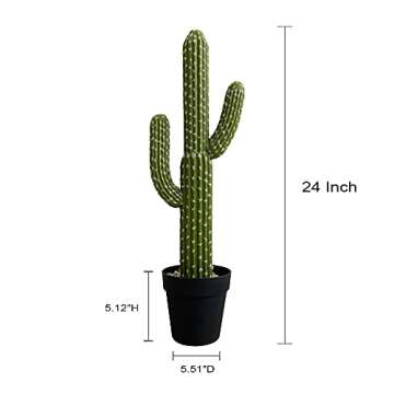 momoplant Artificial Cactus Succulent Plant - 24" Faux Desert Cacti for Stunning Decor