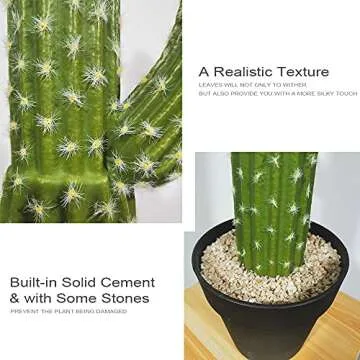 momoplant 24 Inch Faux Cactus for Home and Office Decor