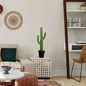momoplant 24 Inch Faux Cactus for Home and Office Decor