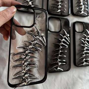 Handmade LMA Goth Phone Case - Unique Gothic Style for iPhones 11-15