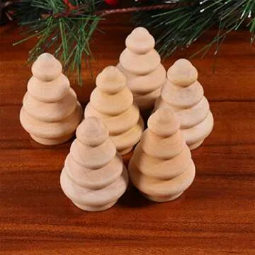 DIY Wooden Christmas Peg Dolls - 10pcs Party Toppers